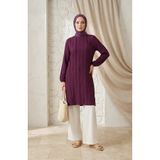 sefamerve Fırfır Detaylı Tunik 0553-03 Mürdüm