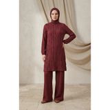 sefamerve Fırfır Detaylı Tunik 0553-05 Gül Kurusu