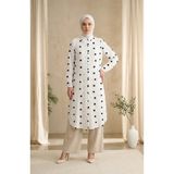 sefamerve Gömlek Yaka Ponpon Detaylı Tunik 0352-01 Beyaz