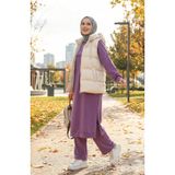 sefamerve İki İplik Tunik Pantolon İkili Takım 0549-06 Lila