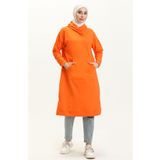 sefamerve Kanguru Cepli Spor Tunik 3032-10 Oranj