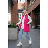 sefamerve Kapitone Yelek 4949-01 Fuşya