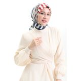 sefamerve Karaca Soft Eşarp 81057-05 Lacivert Beyaz