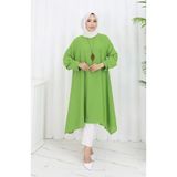 sefamerve Krep Kumaş Salaş Tunik 1011-06 Yeşil