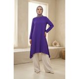 sefamerve Krep Kumaş Salaş Tunik 1011-13 Mor