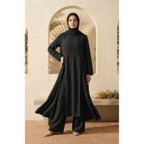 sefamerve Modern Tesettür Kombin Bambu ikili Takım 2298-03 Siyah