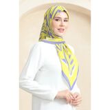 sefamerve Soft Pamuk Eşarp 19092-17 Sarı Mor