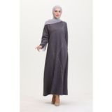 sefamerve Taş Baskılı Abiye Elbise 0407-06 Gri