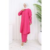 sefamerve Taşlı Tunik Pantolon İkili Takım 2090-01 Fuşya
