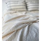 Sefaoğlu Tekstil 4 Kat Müslin Yatak Örtüsü - Pike, 220x250 Cm, Pamuk - Açık Bej