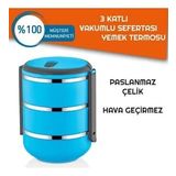 Sefer Tası Yemek Termosu Saklama Kabı Termosu 3lü - Mi