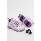 SEFERİ Çocuk Patenli 4 Tekerlekli Mor Spor Işıklı Paten Ayakkabı - Tekerlekli Sneakers SeferiPaten