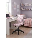Sefes Moveo Ergonomik Çalışma ve Öğrenci Sandalyesi - 1 Dk Aletsiz Kurulum - Yükseklik Ayarlı Bilgisayar Koltuğu - Pembe/fuşya Puantiyeli Kumaş
