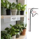 Şeffaf Ahşap Önü Etiketliği H:4 - (Pakette 10 Adet) - 6 cm