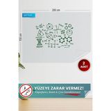 Şeffaf Akıllı Kağıt, 150X200 Cm, 2'li Elektrostatik Yazı Tahtası Seti - Ahşap - Seçenek 1