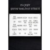 Şeffaf Bakliyat Seti Etikteti Suya Dayanıklı 25 Parça Erzak Saklama Kabı Seti Etiketi 5 cm x 4.cm