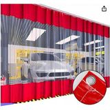 Şeffaf Balkon Perdesi Korniş Tokalı Kapsüllü Oto Yıkama Fabrika Bölme Perdesi - 300 x 250 cm - Renkli
