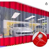 Şeffaf Balkon Perdesi Korniş Tokalı Kapsüllü Oto Yıkama İç Bölme Perdesi 470 x 220 Şeffaf