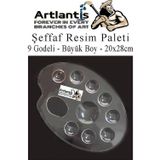 Seffaf Buyuk Resim Paleti Plastik 1 Adet Godeli Ressam Paleti Boyama Paleti Akrilik Boya Guaj Boya Suluboya