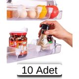 Şeffaf Buzdolabı Raf Ayıracı – Düzenleyici Bölme Organizer - 10 adet