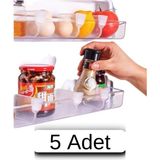 Şeffaf Buzdolabı Raf Ayıracı – Düzenleyici Bölme Organizer - 5 adet