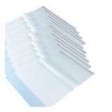 Şeffaf Buzlu Hazır Kitap Kaplığı (10'lu Paket) - Geçirmeli Pratik Defter ve Kitap Kılıfı, Okul İhtiyaçları İçin Korumalı Şeffaf Kitap Kabı
