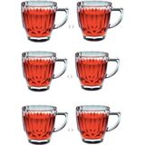 Şeffaf Cam Çay Bardağı 245CC 6'lı Paket, Şık ve Dayanıklı Set - Seçenek 1