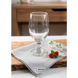 Şeffaf Cam Kadeh Bardak - Ayaklı, Şık Tasarım, Su, Bira, Meşrubat Bardağı 360 ml 4'lü Set - Çok Renkli