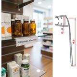 Şeffaf Cam Önü Etiketliği H:4 - Uzunluk 15 cm (Pakette 10 Adet) - Ürün Uzunluk: 15 cm