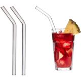 Şeffaf Cam Pipet, 2'li Paket, Sağlıklı ve Şık Tasarım - Seçenek 1
