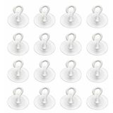 Şeffaf Cam Vantuzlu Askı Seti 16’lı, 4 cm x 4 cm Kompakt Tasarım, 4 cm Çap Güçlü Vakumlu Yapışma, Delme ve Vidalama Gerektirmez, İz Bırakmadan Sökülebilir, Banyo Mutfak Duş Camı Fayans İçin Uygun