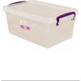 Şeffaf Çok Amaçlı 30 Lt Dikdörtgen Saklama Kabı 48X32X29 -82113 - Renkli