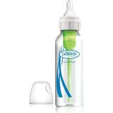 Şeffaf Dar Ağız Cam Biberon 250 Ml, Antikolik, Tekli Paket, 0-3 Ay - Ahşap