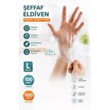 Şeffaf Eldiven 1000 Adet Hışır Poşet Eldiven Kullan At Eldiven