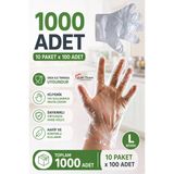 Şeffaf Eldiven 1000 Adet Hışır Poşet Eldiven Kullan At Tek Kullanımlık Eldiven
