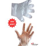 Şeffaf Eldiven 500 Adet Hışır Poşet Eldiven Kullan At Tek Kullanımlık Eldiven
