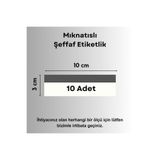 Şeffaf Etiket 10 Ad Pvc Magnet Etiketlik Mıknatıslı 10x3 Cm Raf Etiket Cebi Şeffaf Ürün Etiketliği İsimlik