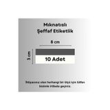 Şeffaf Etiket 10 Ad Pvc Magnet Etiketlik Mıknatıslı 8x3 Cm Raf Etiket Cebi Şeffaf Ürün Etiketliği İsimlik