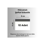 Şeffaf Etiket 10 Ad Pvc Magnet Etiketlik Mıknatıslı 8x6 Cm Raf Etiket Cebi Şeffaf Ürün Etiketliği İsimlik