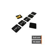 Şeffaf Etiket 10 Ad Silinebilir Karatahta Mini Siyah Etiket 5x5 cm Yapışkanlı Raf Etiketi Ürün Etiketi isimlik
