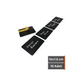Şeffaf Etiket 10 Ad Silinebilir Karatahta Siyah Etiket 10x7,5 Cm Yapışkanlı Raf Etiketi Ürün Etiketi Isimlik A7