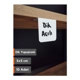 Şeffaf Etiket 10 Ad Silinebilir PVC Beyaz Etiket 5x5 cm Fiyat Ürün Raf Etiketi isimlik Karatahta Dik Yapışkanlı