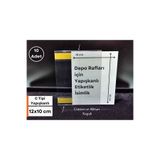 Şeffaf Etiket 10 Adet C Tipi 12x10 Cm Depo Ürün Etiketliği Şeffaf Yapışkanlı Etiketlik isimlik Raf Fiyat Etiketlik