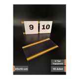 Şeffaf Etiket 10 Adet C Tipi 20x10 cm Depo Ürün Etiketlik Şeffaf Yapışkanlı Etiketlik isimlik Raf Fiyat Etiketliği