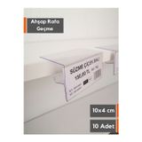 Şeffaf Etiket 10 Adet Pvc Etiketlik 18 mm Ahşap Raflar Için Şeffaf Etiketlik 10x4 cm, 18 mm Suntaya Geçme