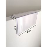 Şeffaf Etiket 10 Adet Pvc Etiketlik Dik Şekilde 20MM Kalınlığa Geçme Asma Etiketlik 10x4 cm Raf Önü Teşhir Vitrin - 20mm için (10x4 cm)