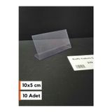 Şeffaf Etiket 10 Adet Pvc Etiketlik Kartvizitlik 10x5 Cm Ayaklı Ürün Fiyat Raf Etiketliği Bilgilendirme Kartlık