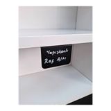 Şeffaf Etiket 10 Adet PVC Karatahta Siyah Ürün Etiket 6x4 cm Yapışkanlı Raf Fiyat Etiketi Dik Yapışan isimlik