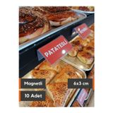 Şeffaf Etiket 10 Adet PVC Magnetli Etiketlik 6x3 cm Mıknatıslı Raf Etiketliği Göz Hizası Açılı Etiketlik isimlik