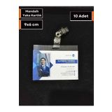 Şeffaf Etiket 10 Adet Pvc Mandallı Yaka Kartı Isimlik 6x9 Cm Şeffaf Kart Kılıfı Kıskaçlı Kimlik Kabı Asmalı